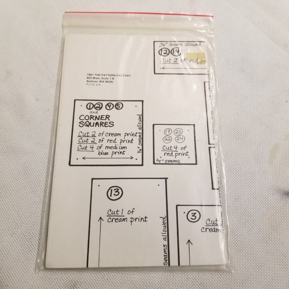 1981 The Pattern Factory Schoolhouse Sampler patchwork pattern new Pat025 - Picture 4 of 5